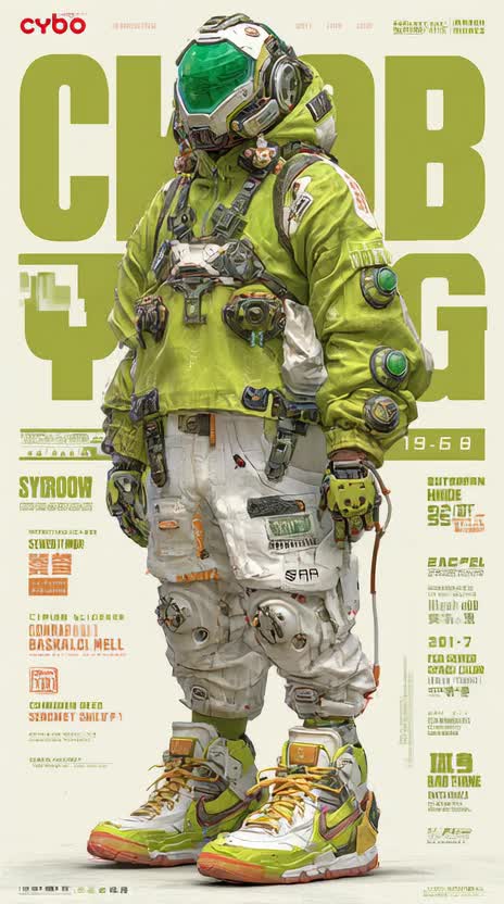 Cyborg Basketball Star: Futuristic Sneaker Ad Art