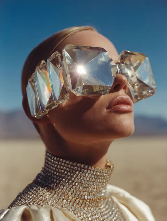 Gems and Glowing Eyes: A Desert Masterpiece