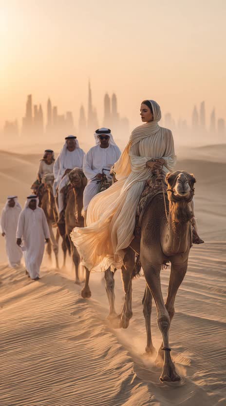 Elegance in the Desert: A Cinematic Fashion Journey