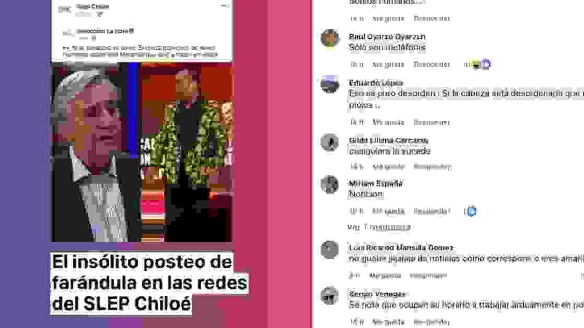 Captura de una publicación compartida por la cuenta oficial del SLEP Chiloé