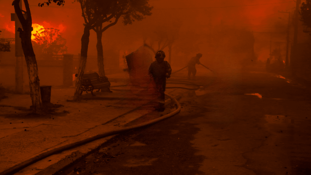 Toque de queda por incendios en Biobío y Lirquén