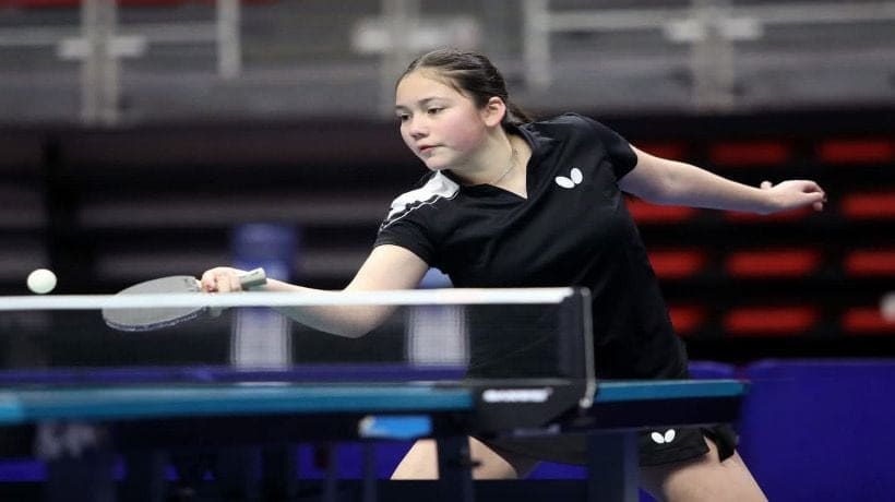 Sofía Reyes de Ancud en selección Sub-15 de tenis de mesa