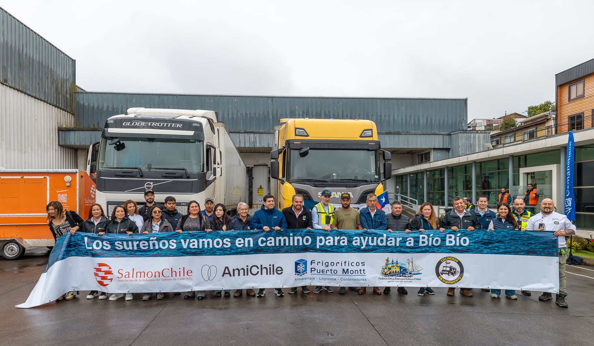 Sector Acuícola Entrega Más de 7 Toneladas de Alimentos en Biobío