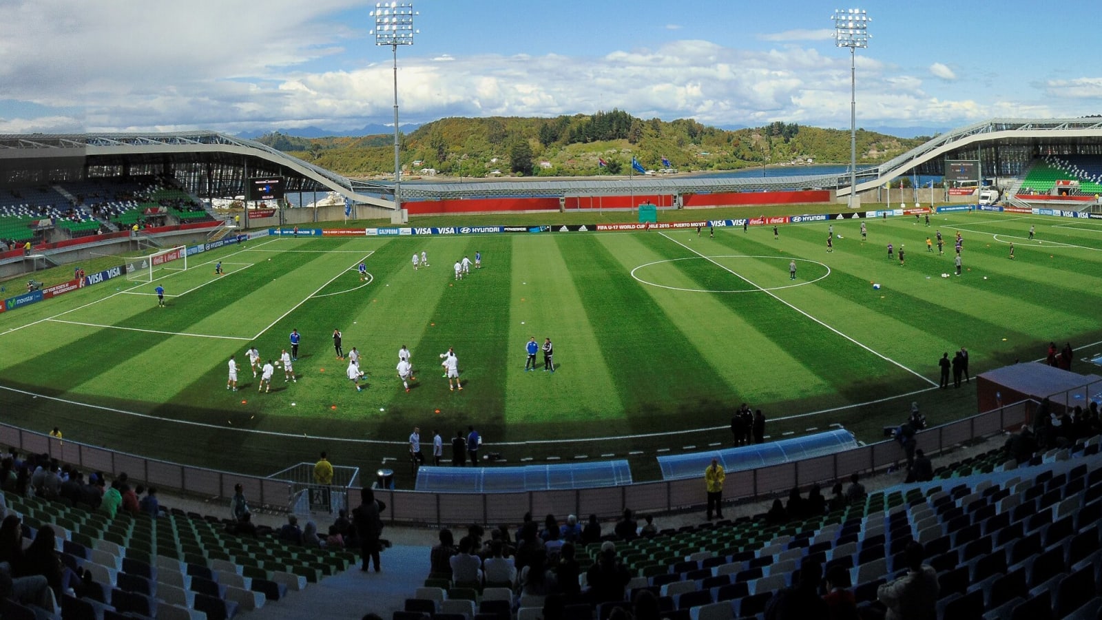 Vista del Estadio Regional de Chinquihue, en Puerto Montt, durante el Mundial Sub-17 de 2015