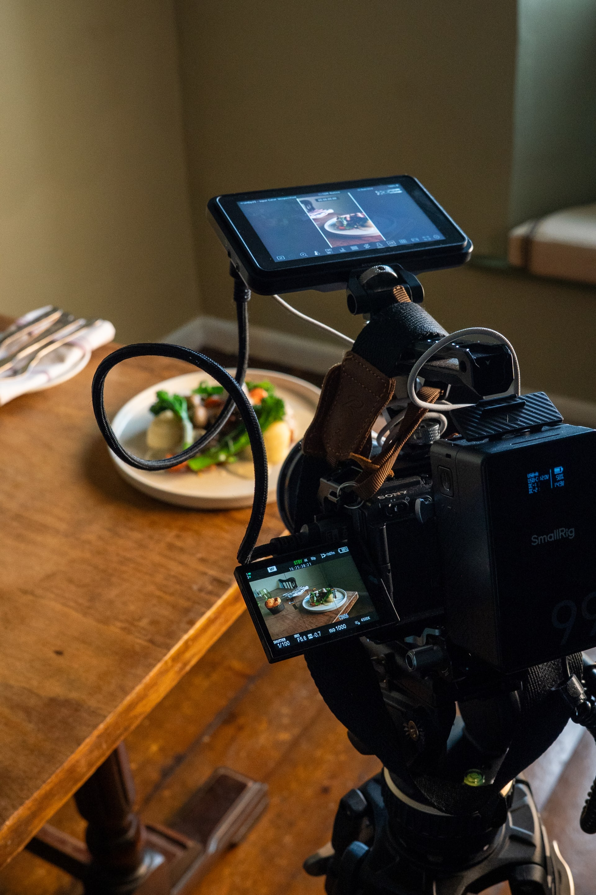 Creating content on a shoot