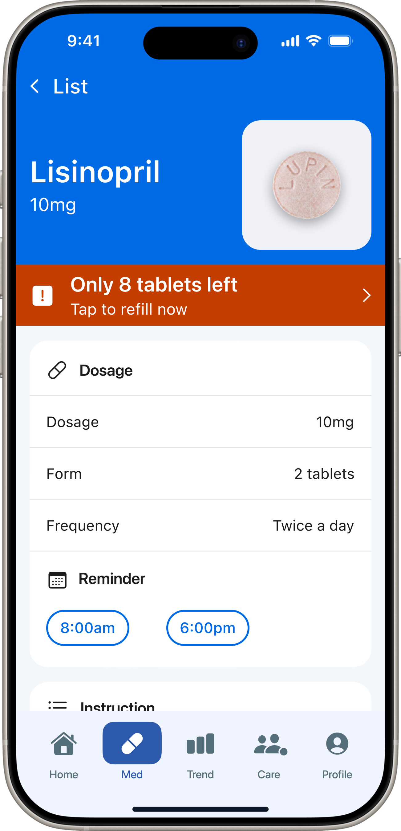 DoseCare medication info