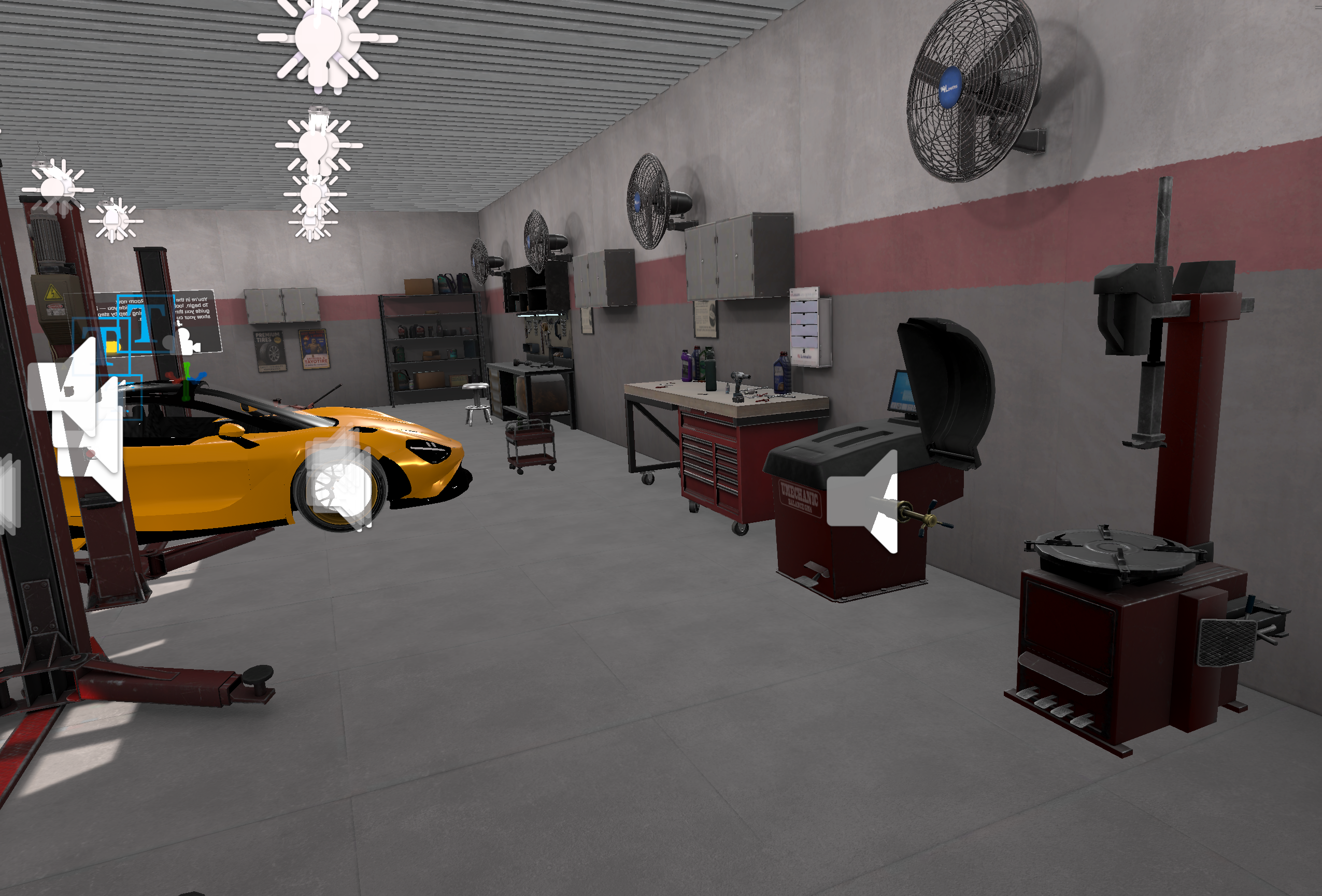 TireSwap VR garage environment