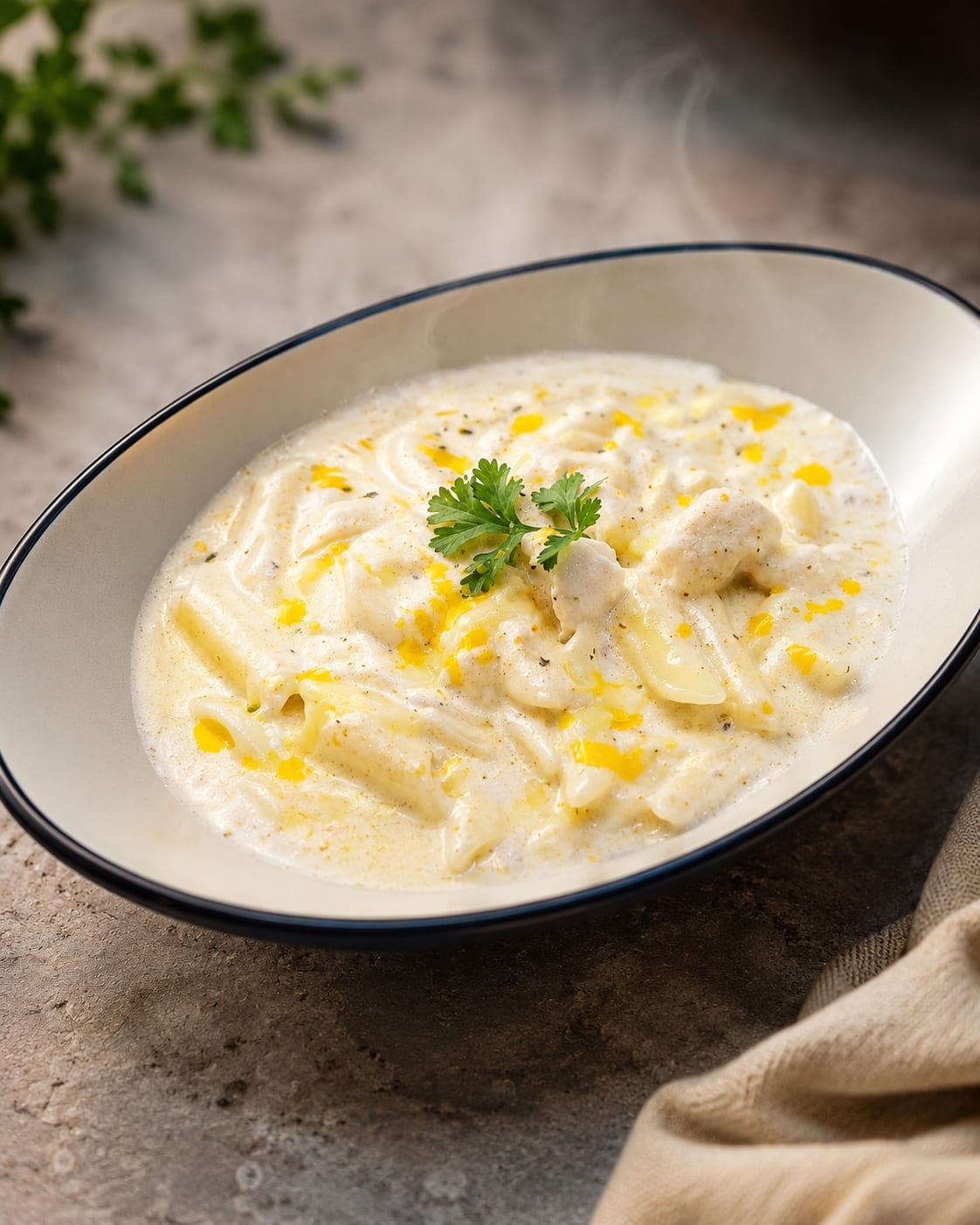 White Sauce Chicken Pasta