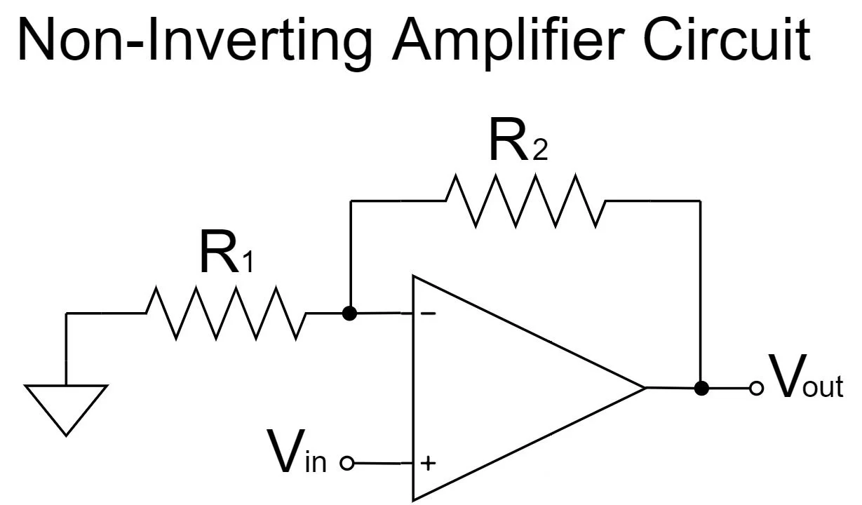 LTspice schematic of a non-inverting op-amp amplifier with 10k and 20k resistors