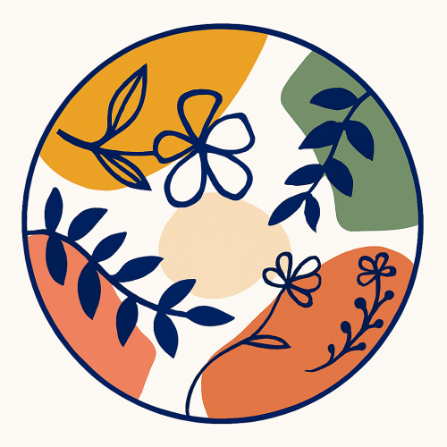 Sunset Garden on white Ceramic Decorative Wall Plate 7.5 inch