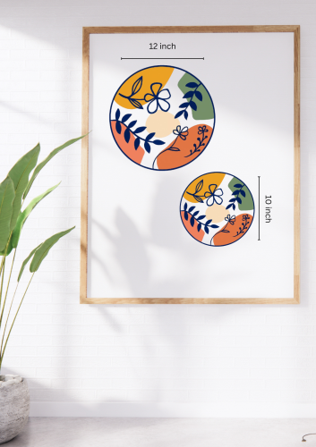 Sunset Garden on white Ceramic Decorative Wall Plate 9 inch