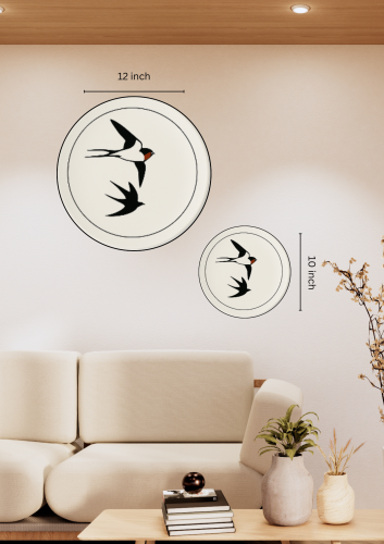 Swallow’s Flight on Ceramic Decorative Wall Plate 9 inch