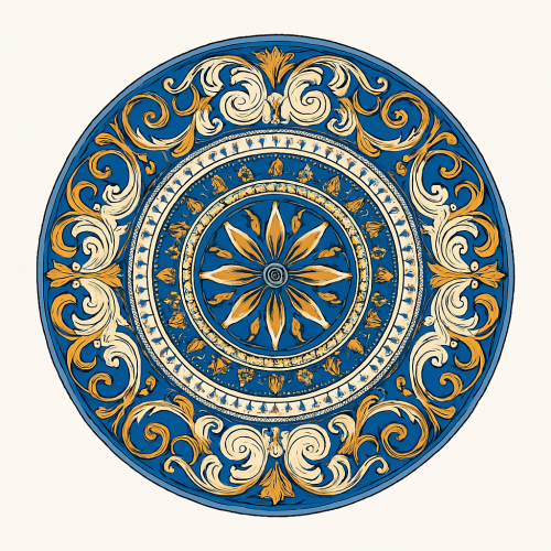 Vintage Royale Set on Ceramic Decorative Wall Plate 7.5 inch