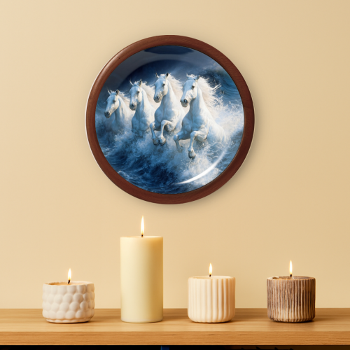 Chandra Shakti Wooden Wall Plate - Image 4