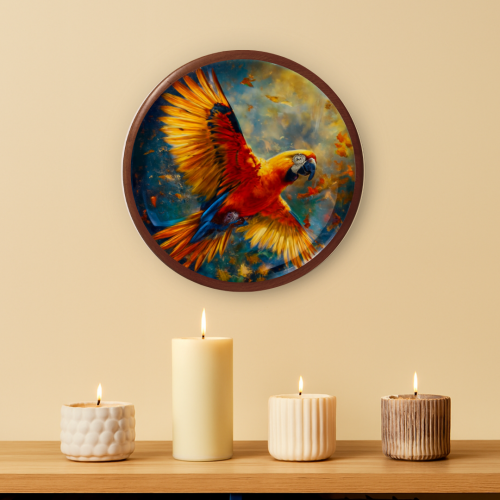 Crimson Soar Wooden Wall Plate - Image 4
