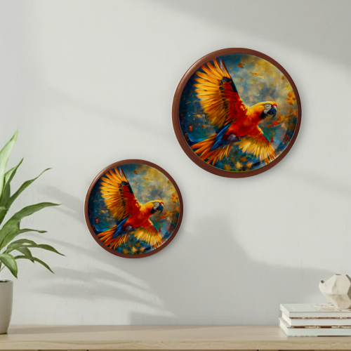 Crimson Soar Wooden Wall Plate - Image 3