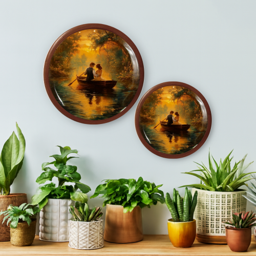 Golden Drift Wooden Wall Plate - Image 3