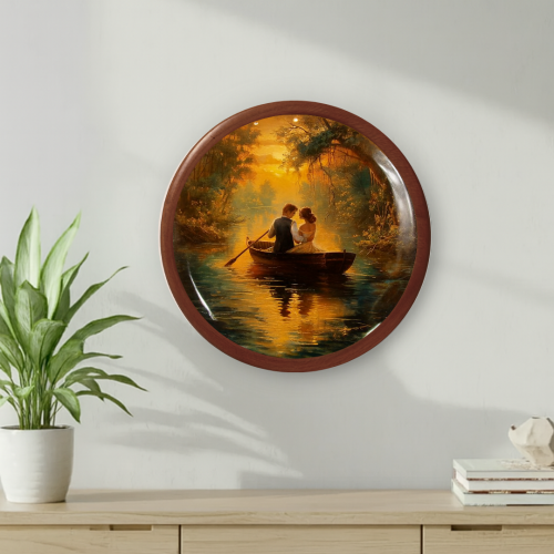 Golden Drift Wooden Wall Plate - Image 4