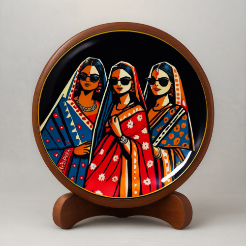 Bold Bindis Wooden Wall Plate - Image 2