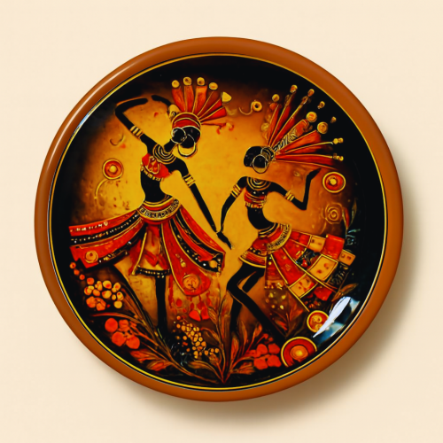 Echoes of the Drum Wooden Wall Plate - Image 1