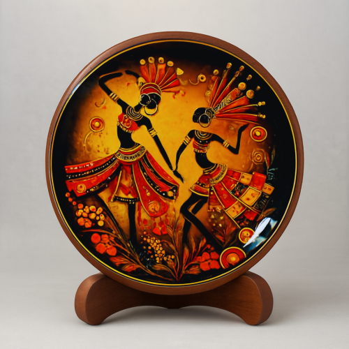 Echoes of the Drum Wooden Wall Plate - Image 2