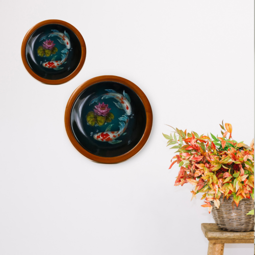 Lotus Drift Wooden Wall Plate - Image 3
