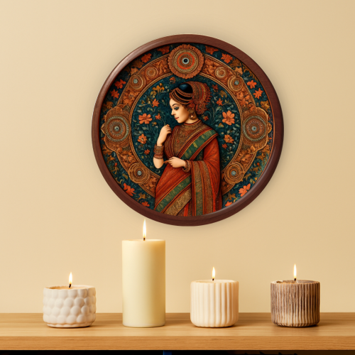 Meera’s Reverie Wooden Wall Plate - Image 4