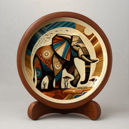 Savanna Geometry Wooden Wall Plate - Image 2