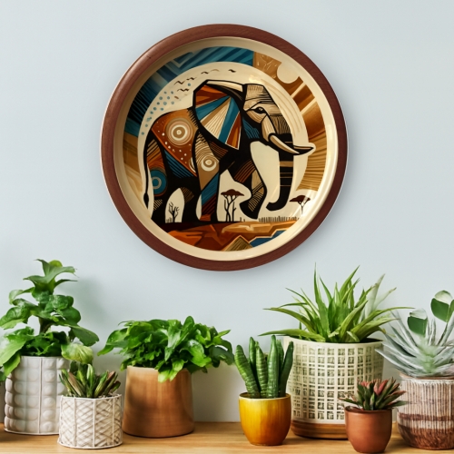 Savanna Geometry Wooden Wall Plate - Image 3
