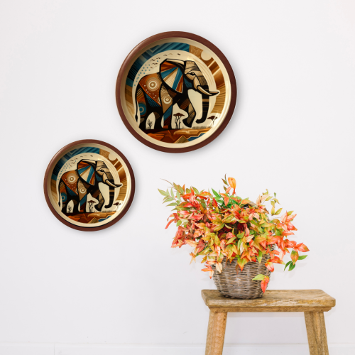Savanna Geometry Wooden Wall Plate - Image 4