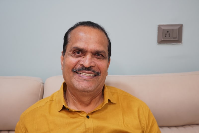 After full mouth implants 3 days result smiling patient Pune India