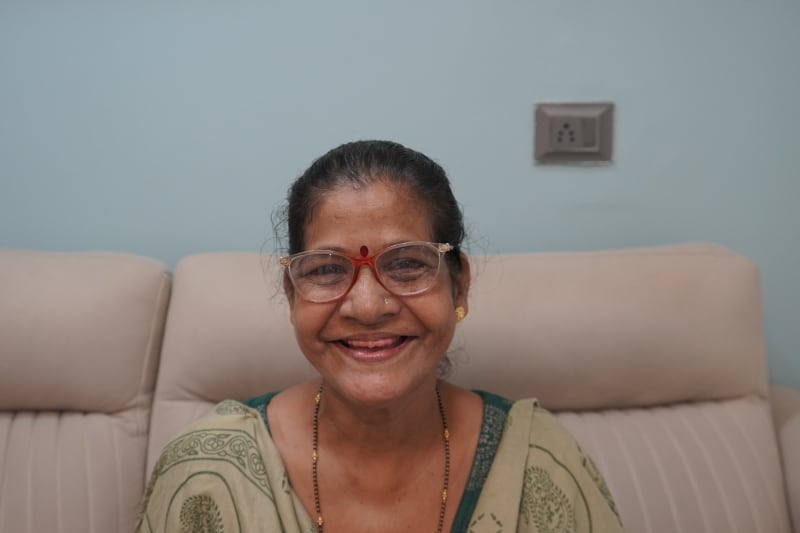 55 year old female patient before full mouth implants Sindhudurg