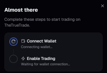 Enable Web3 trading steps