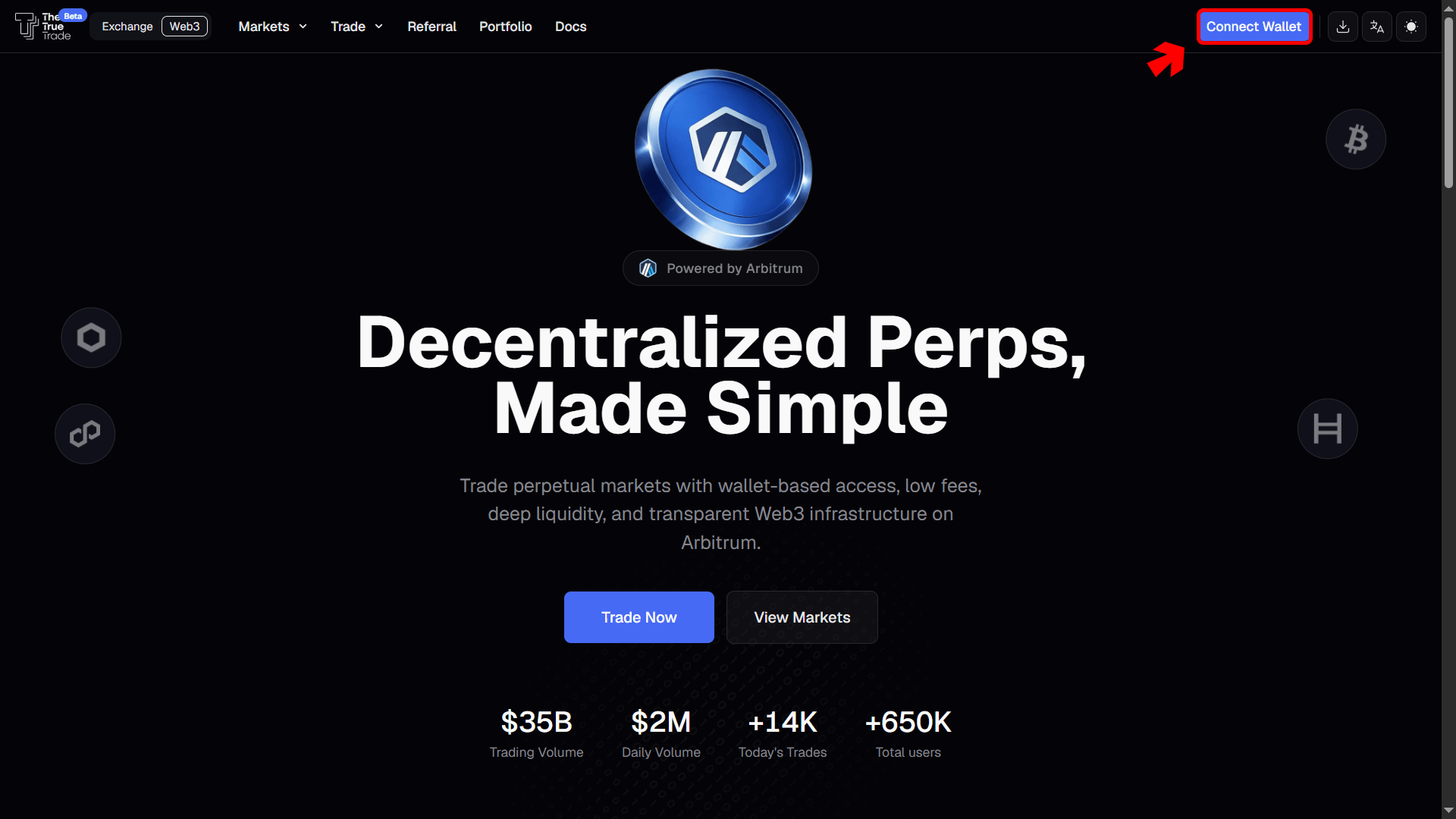 Connect Wallet button