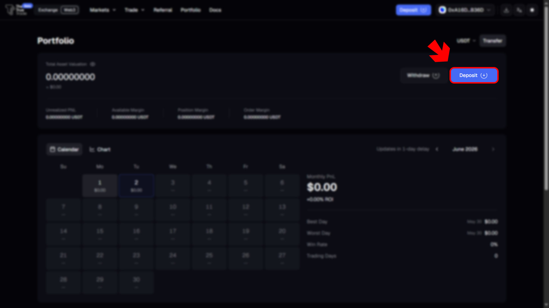 Deposit button