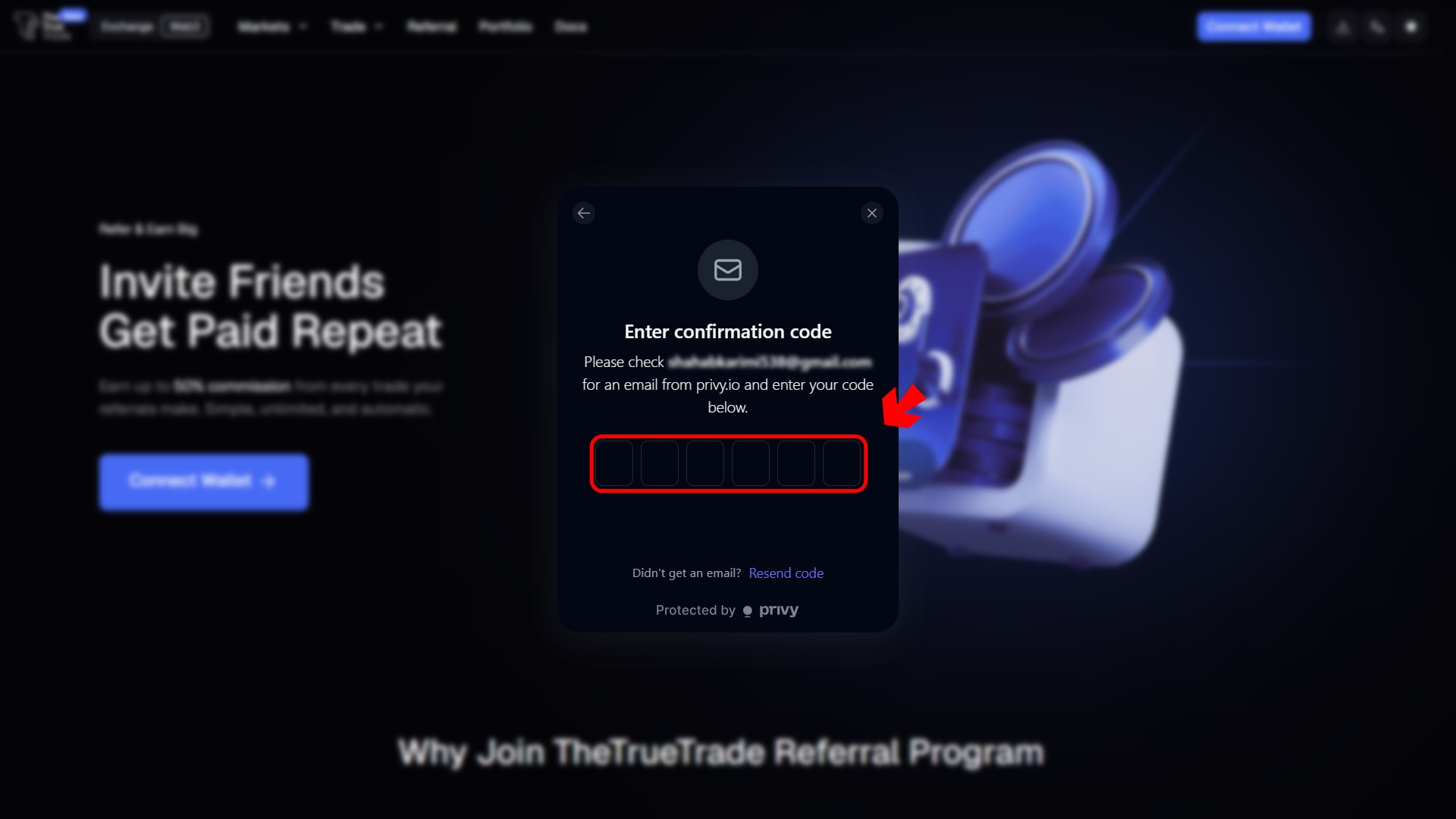 Enter email verification code