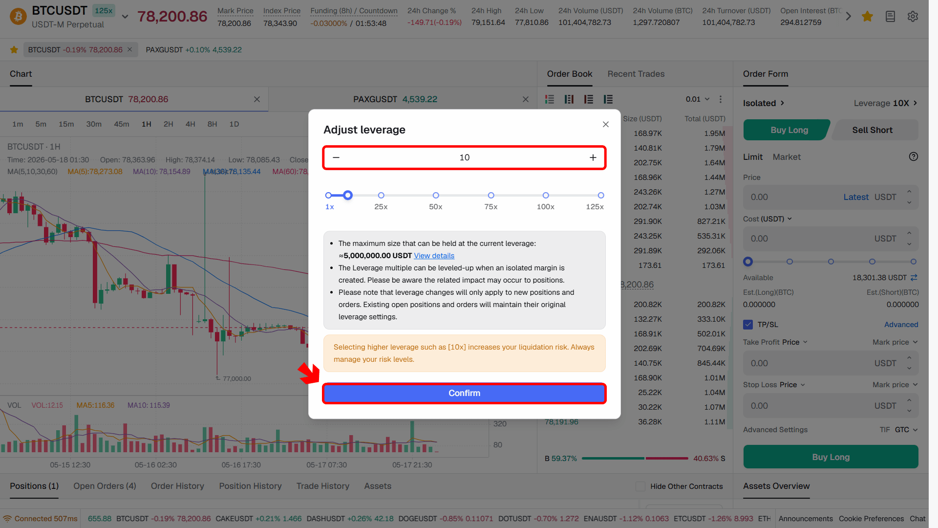 Leverage slider