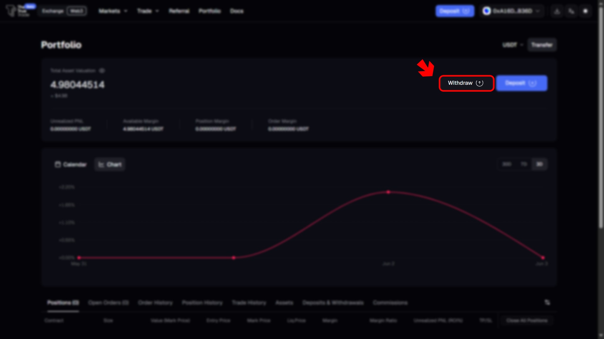 Withdraw button