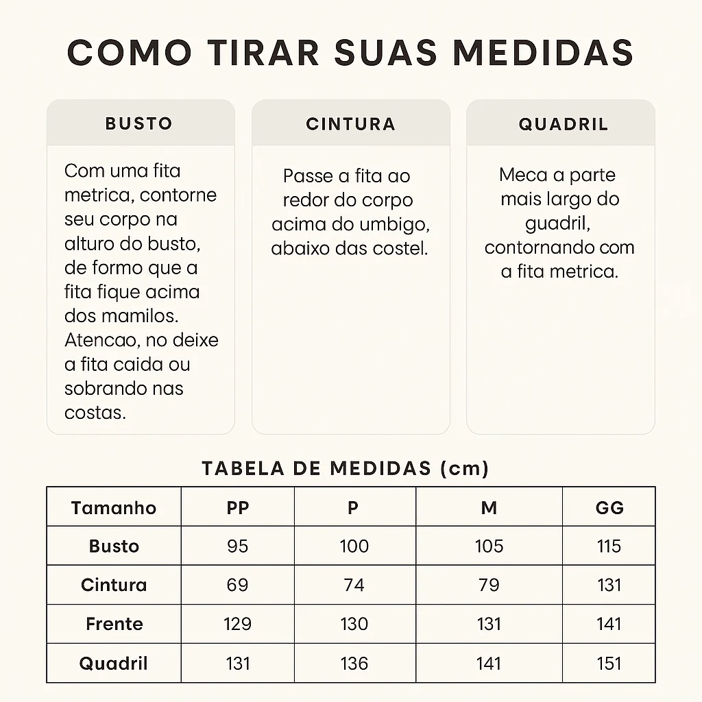Tabela de Medidas
