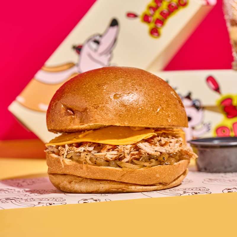 Hamburgesa pulled pork