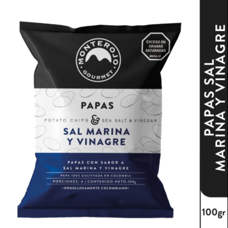 Papas monterrojo sal marina y vinagre