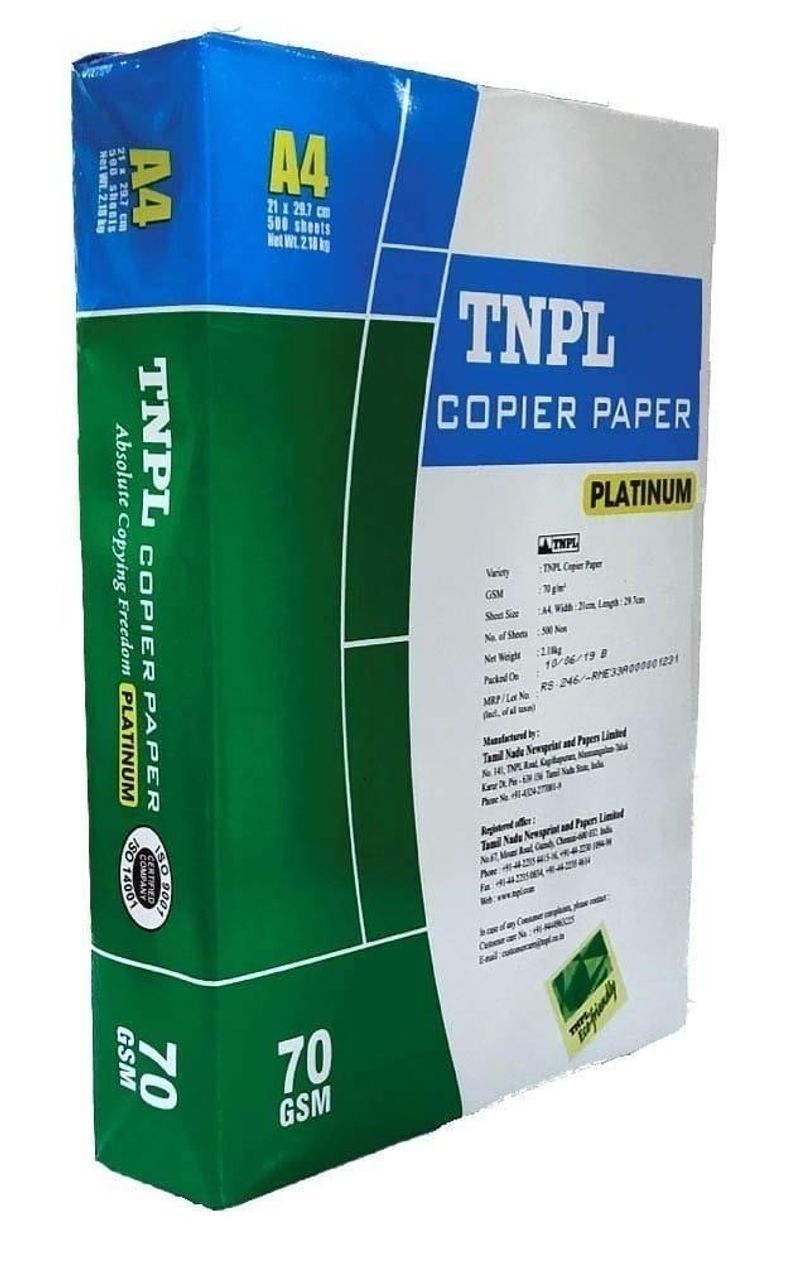 A4 SHEET TNPL PLATINUM 70 GSM