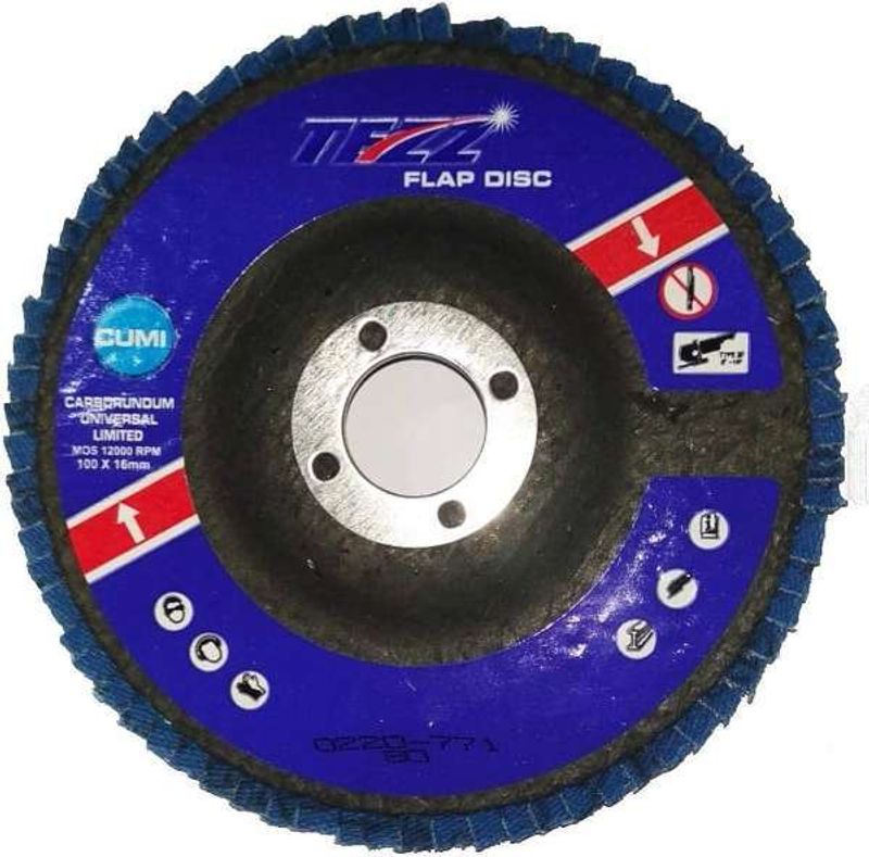 Flap disc 4 inch Grit 80 Tezz Cumi