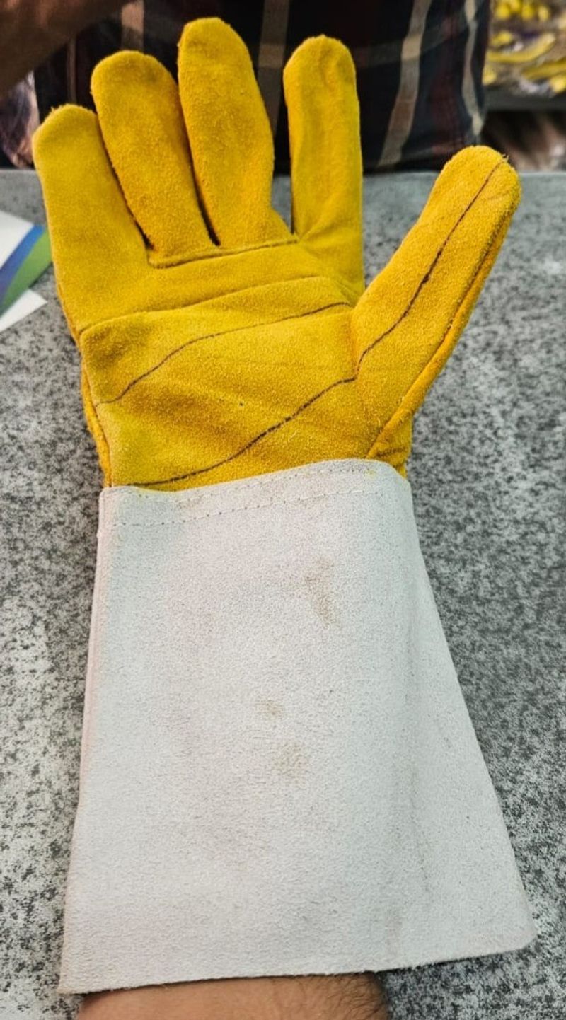 Leather Hand Gloves Pair