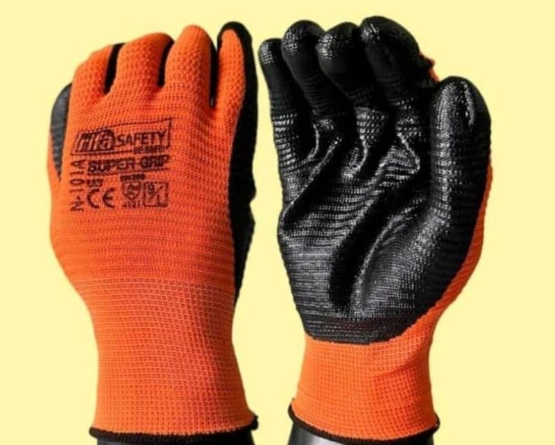 Nitrile Coated Hand Gloves Pair 
