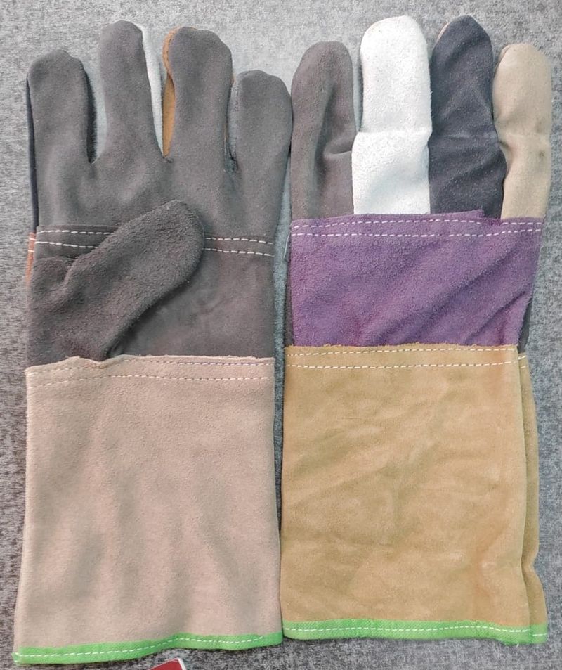 Multi color leather Gloves Pair Pair