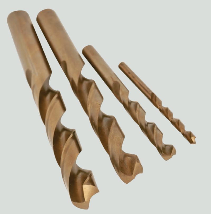 15.08mm or 19/32" Inch HSS Parallel Shank Gold Drill M2