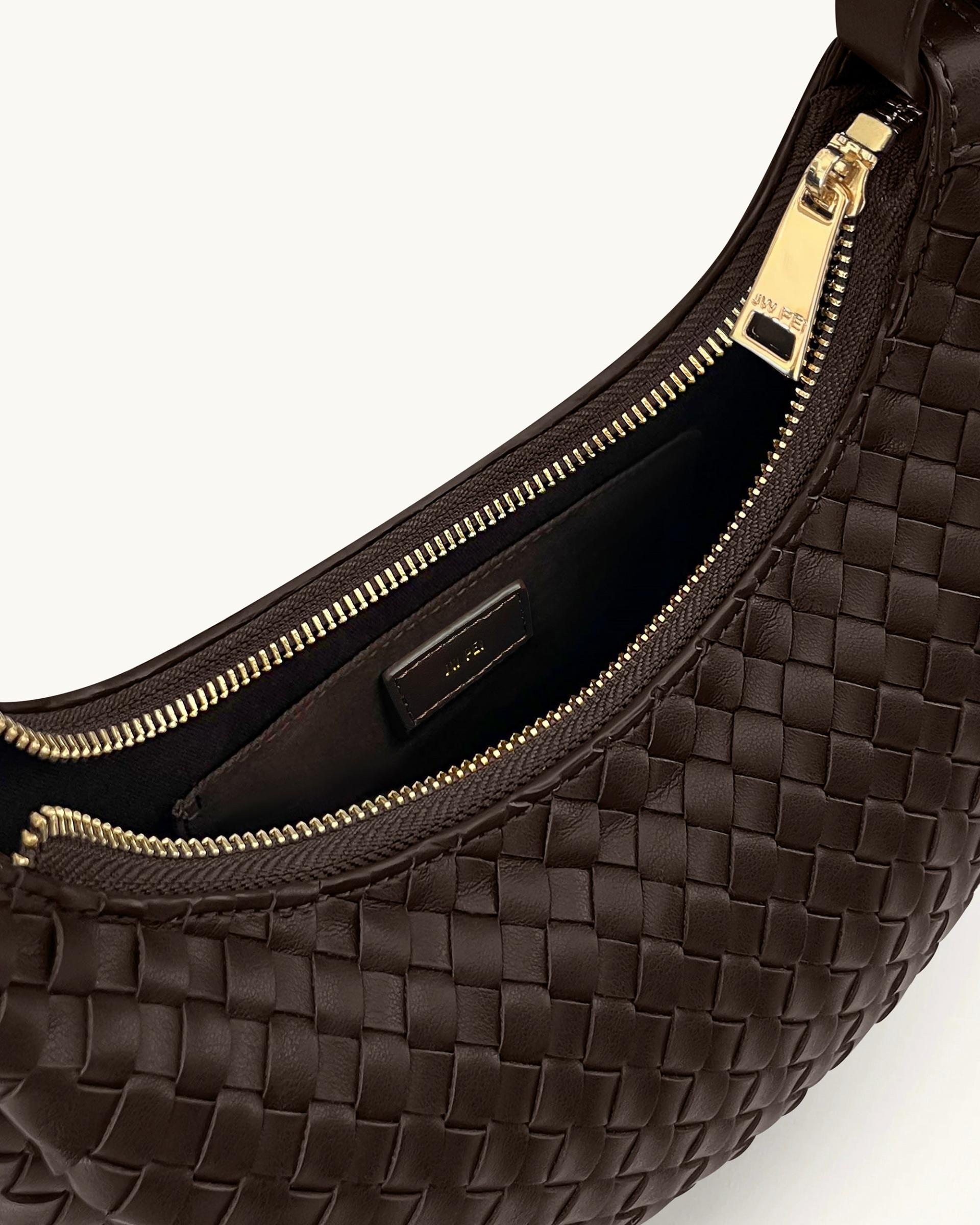 Sharon Woven Crossbody Bag - Coffee Brown 4