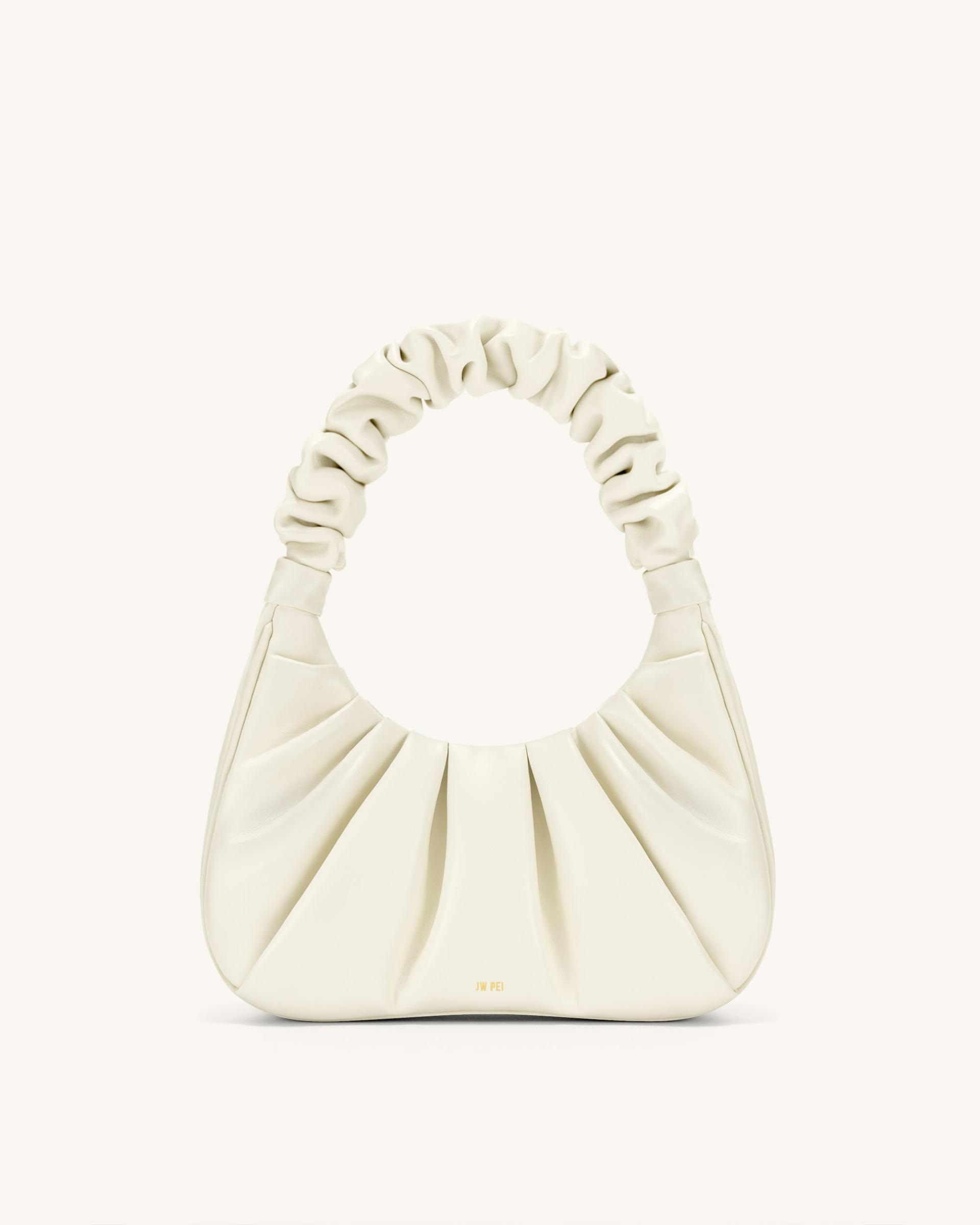 Gabbi Ruched Hobo Handbag - White