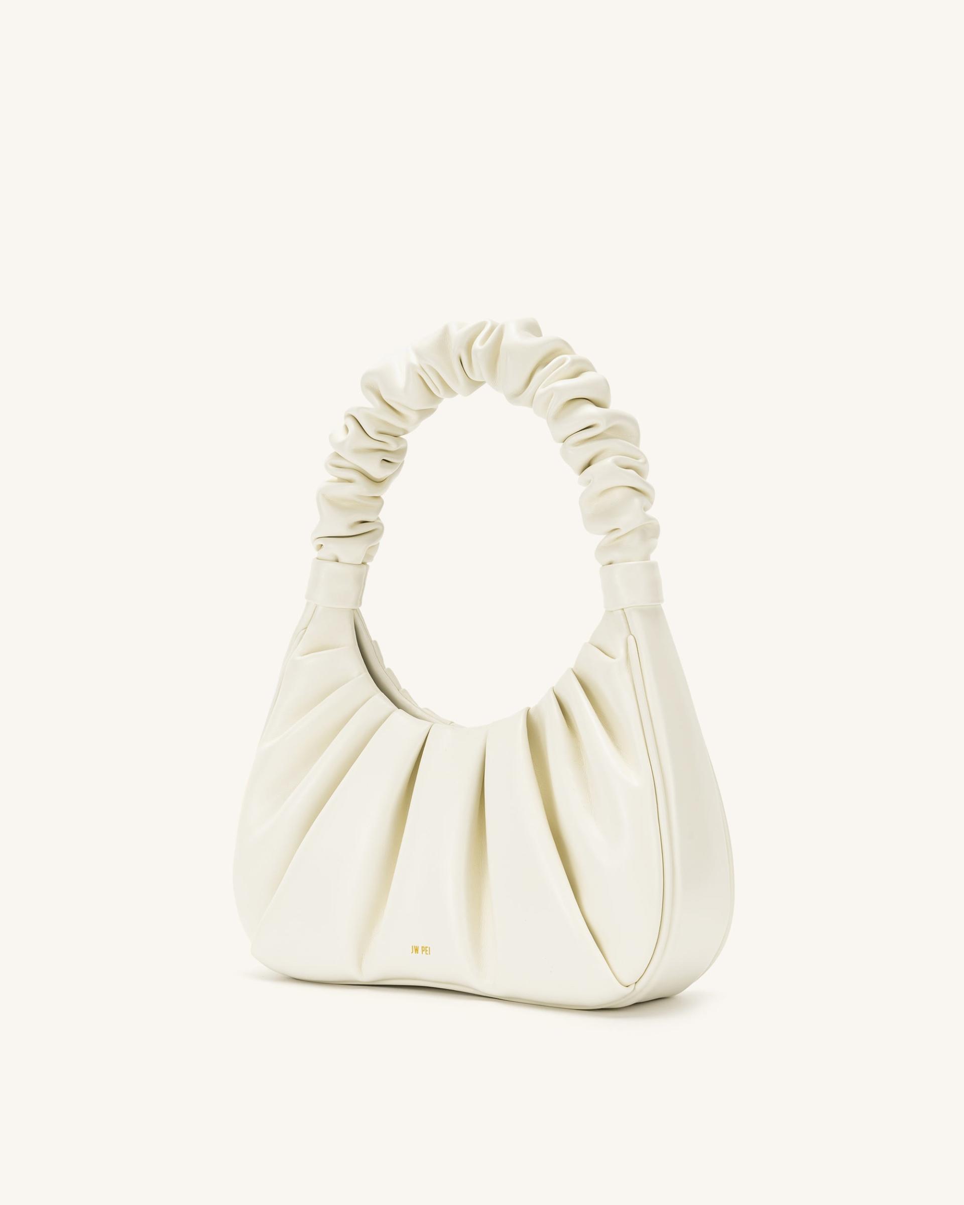 Gabbi Ruched Hobo Handbag - White 2